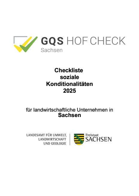 Checkliste soz. Konditionalität 2025 Titelseite