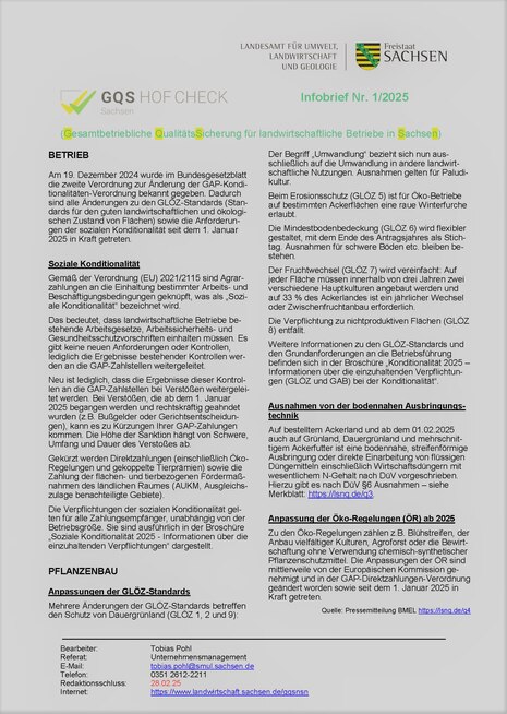 Titelbild GQS-SN Infobrief mit Logo