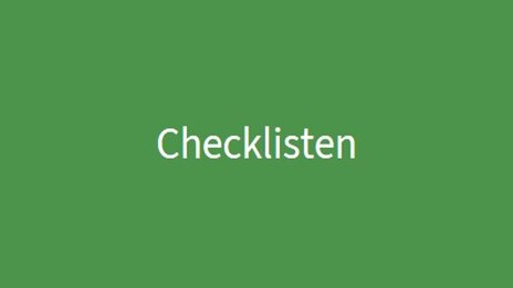 Checklisten weiße Schrift auf grünem Grund