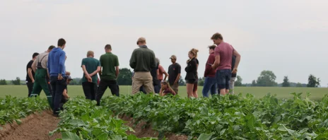Gruppe auf Feld