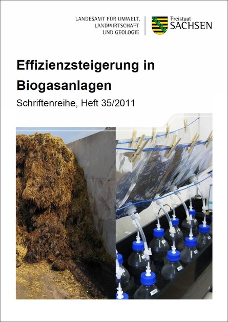 Titelbild mit Misthaufen links und Labormessungen rechts