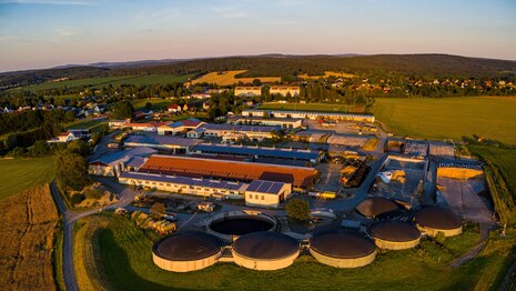 Luftbildaufnahme Landwirtschaftsbetrieb