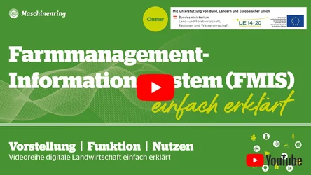 Screenshot vom Maschinenring zu FMIS auf grünem Untergrund