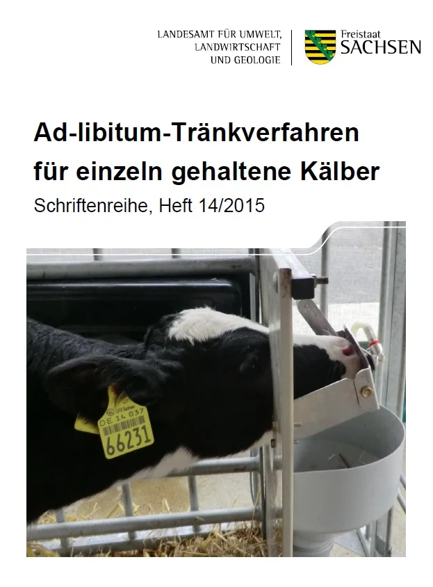 Schriftenreihe Heft 14/2015, Ad-libitum-Tränkverfahren für einzeln gehaltene Kälber