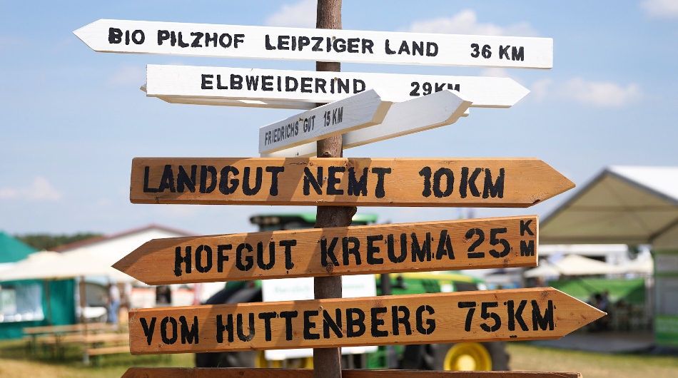 Wegweiser zu Landwirtshaftsbetrieben