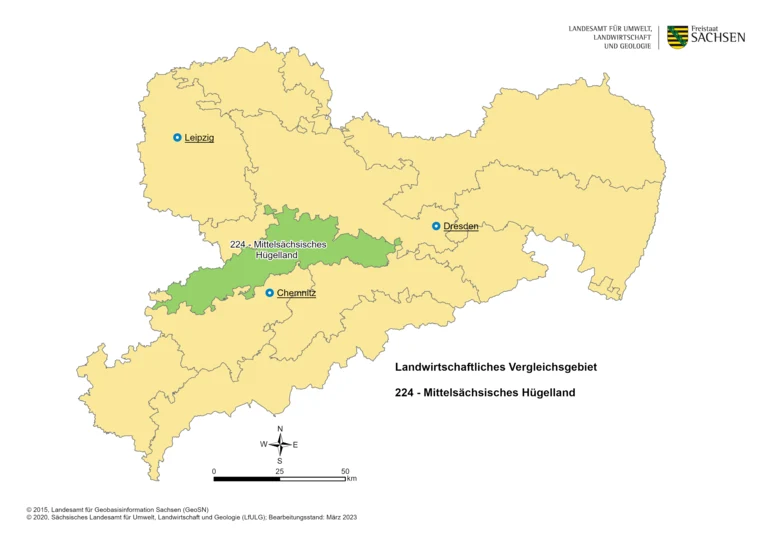 Vergleichsgebiet 224 Mittelsaechsisches Huegelland