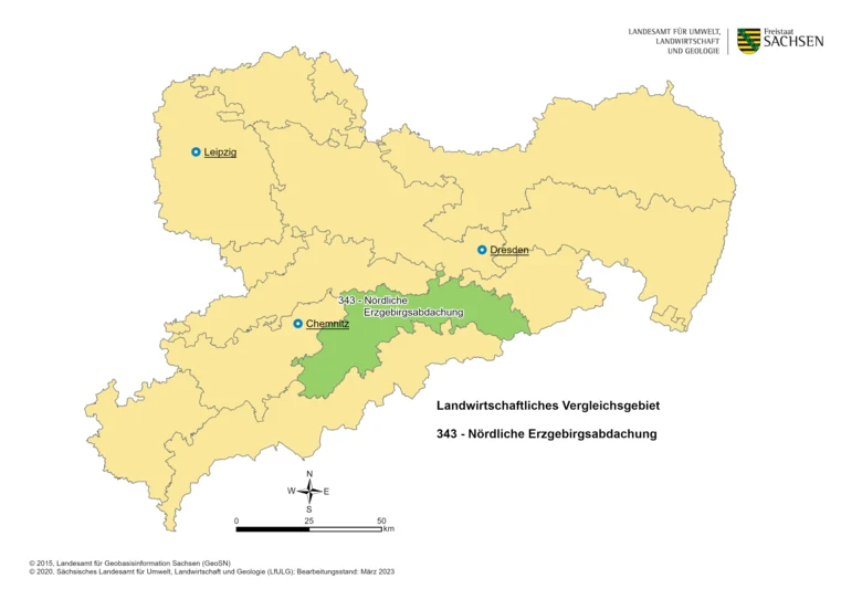 Vergleichsgebiet 343 Noerdliche Erzgebirgsabdachung