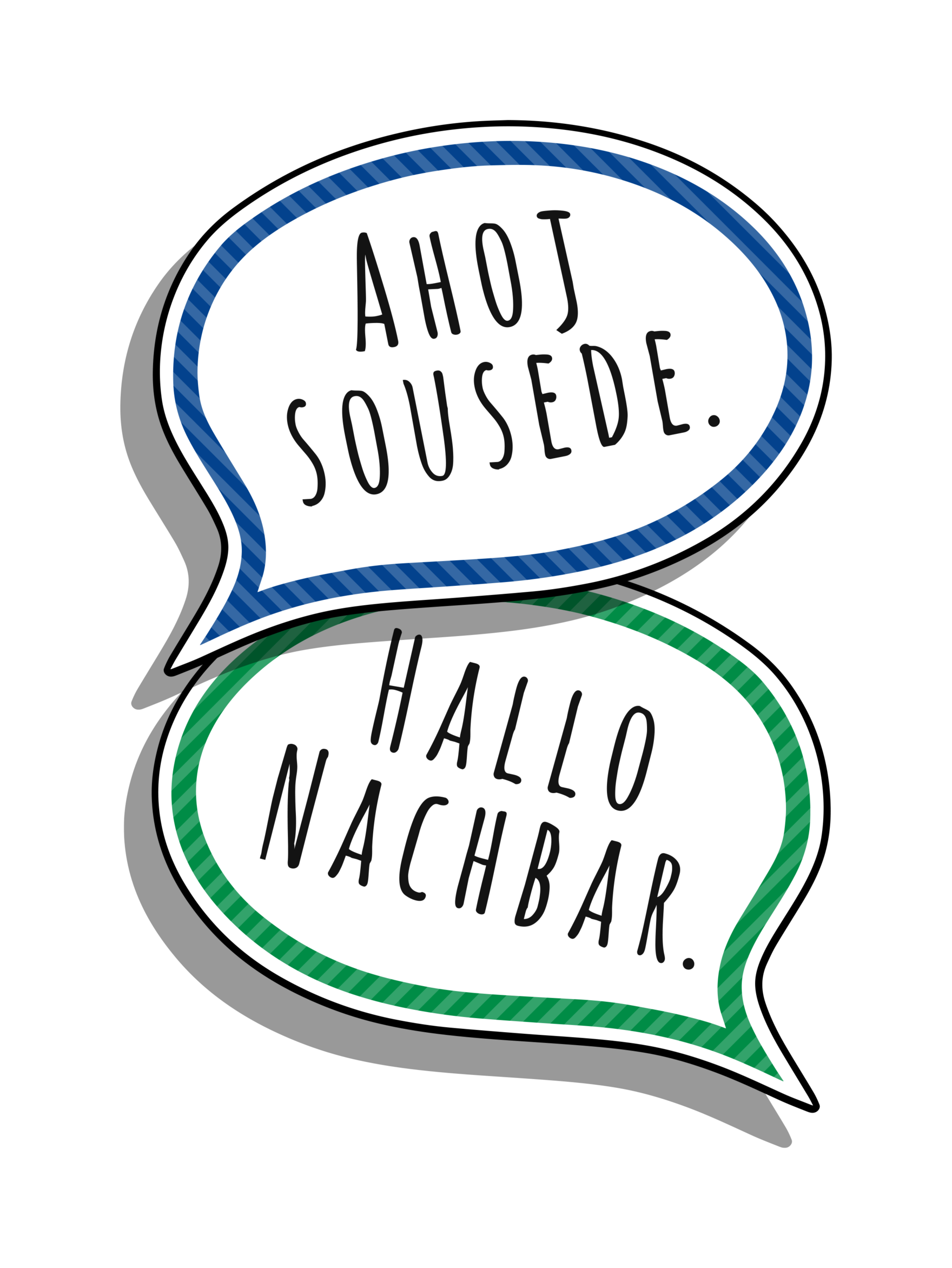 Hallo Nachbar Sprechblasen tschechisch deutsch